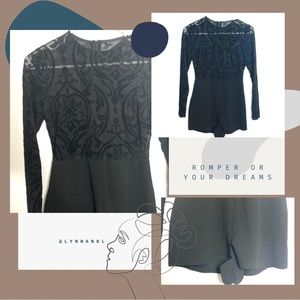 Sheer Elegant Short Romper Women’s Size S